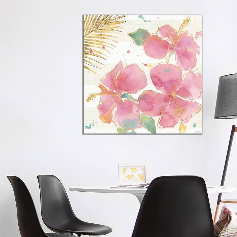 iCanvas "Flamingo Fever VII" by Anne Tavoletti Canvas Print - 37x37x1.5