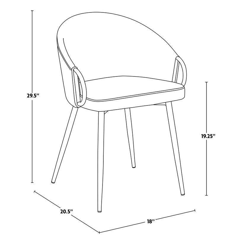 Silver Orchid Pugo-Battista Gold 5-Piece Dining Set