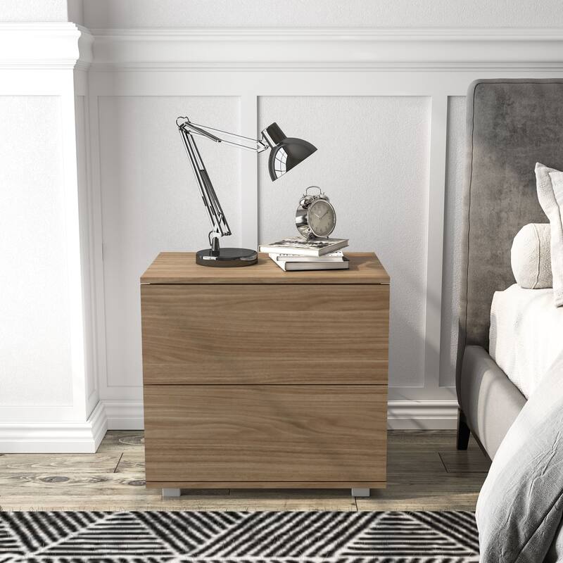 Polifurniture Madison Modern 2 Drawer Nightstand