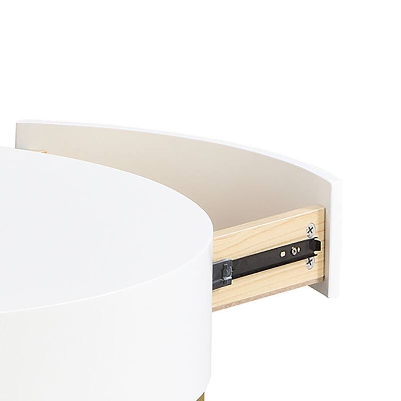 Modern Stylish Two Piece Wooden Nesting Coffee Table Set