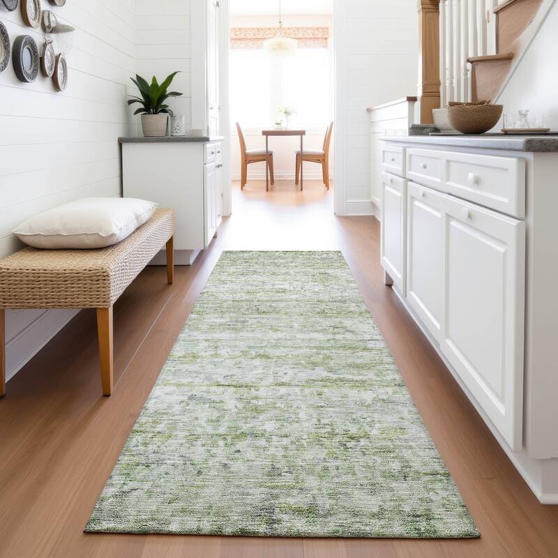 Premium Washable Super Soft Modern Ombre Mayfield Rug - Aloe - 2'3" x 7'6"