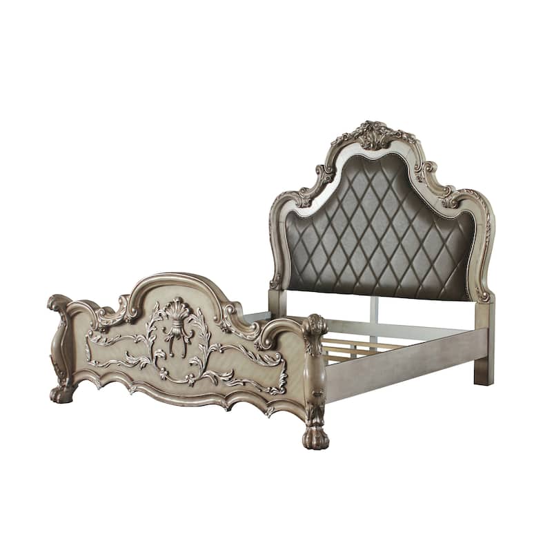 Adison Grey and Vintage Bone White Panel Bed - Queen