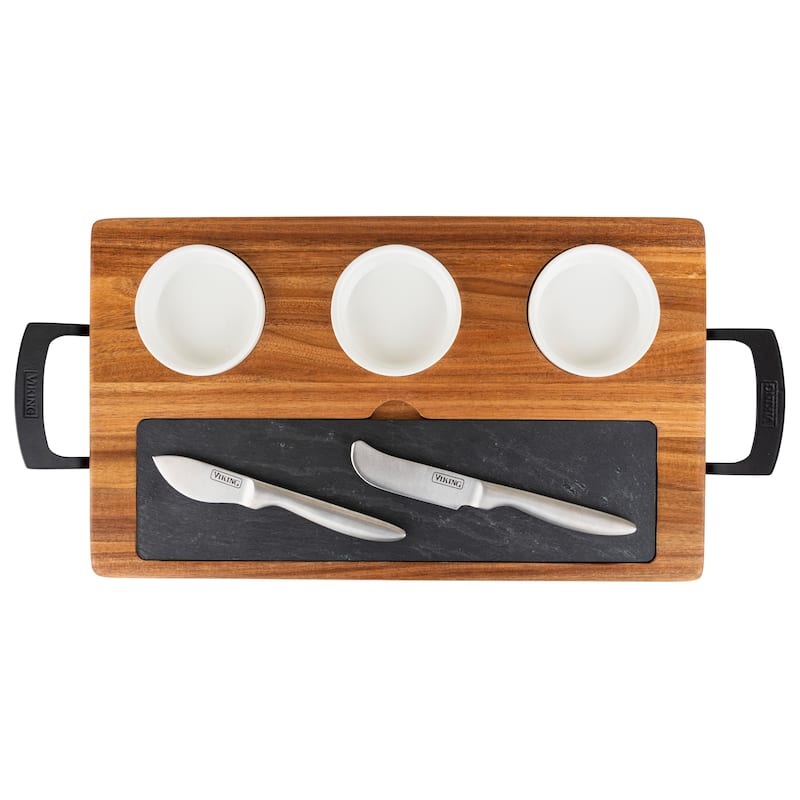 Viking 7pc Slate Cheese Board Set