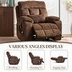 preview thumbnail 19 of 22, Overstuffed Chenille Power Lift Recliner,Lay Flat 71.5 " Length, Dual Motors Recliner with Massage/Heat Infinite Position