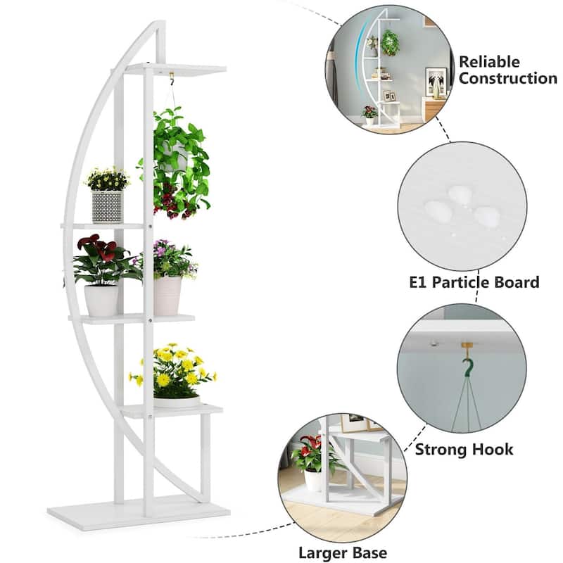 Wooden Plant Flower Display Stand 5-Tier Plant Stand Pack of 2