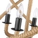 preview thumbnail 7 of 7, Marina 4-Light Chandelier in Natural Black - 4 Light Chandelier