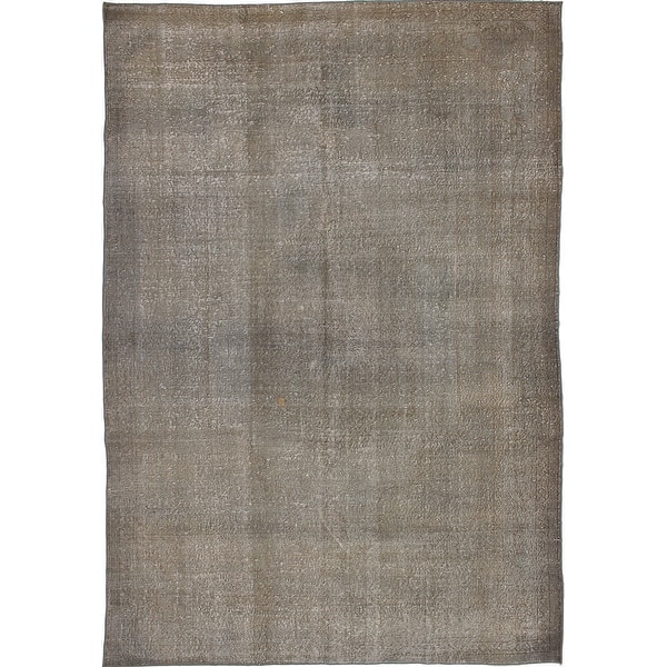 slide 1 of 2, ECARPETGALLERY Hand-knotted Antalya Vintage Grey Wool Rug - 6'10 x 10'3 6'10 x 10'3 - Grey