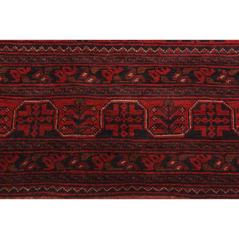Tribal Biljik Khal Mohammadi Colson Red/Black Rug - 5'9'' x 7'8''