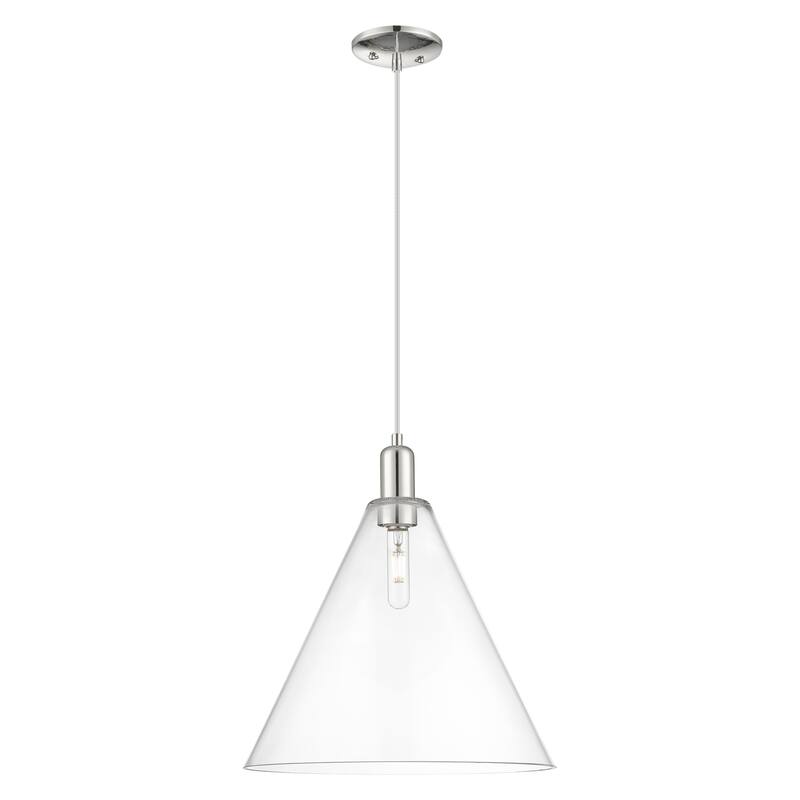Innovations Lighting Endless Possibilities Arcadia - Berkshire Glass - 1 Light 16" Cord Hung Mini Pendant - Clear/Polished Nickel