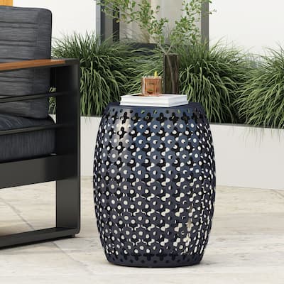 Colcord Outdoor Metal Side Table by Christopher Knight Home