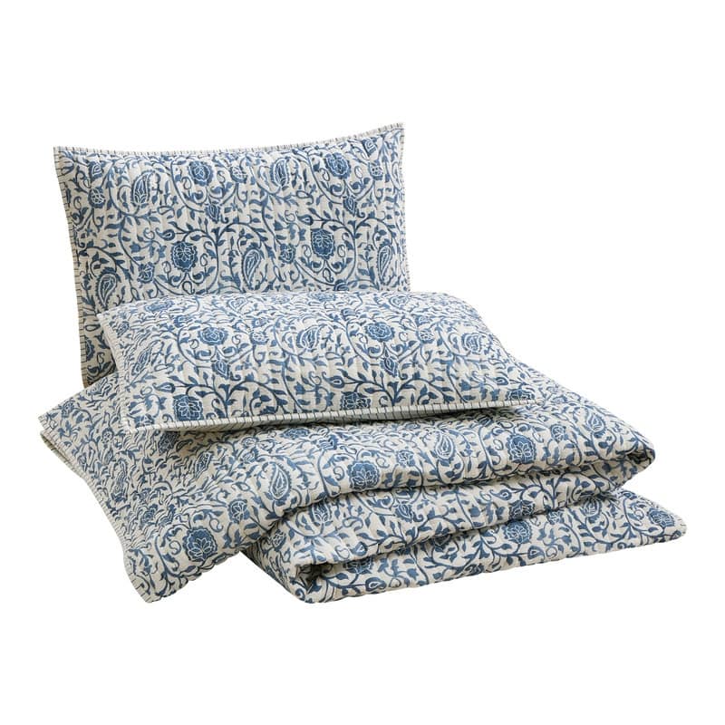 Eden Paisley Gauze 3-Piece Reversible Quilt Set