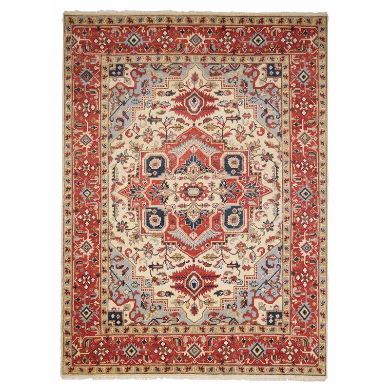 ECARPETGALLERY Hand-knotted Serapi Heritage Cream Wool Rug - 8'10 x 11'10