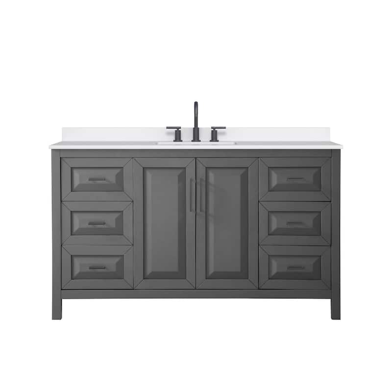 Wyndham Collection WCV252560S-QTZ-US3MXX Daria 60" Free Standing