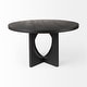 preview thumbnail 3 of 13, Liesl Black Solid Wood Round Dining Table