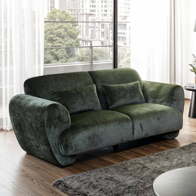 Furniture of America Rydel Modern Olive Green Chenille Loveseat - Olive Green