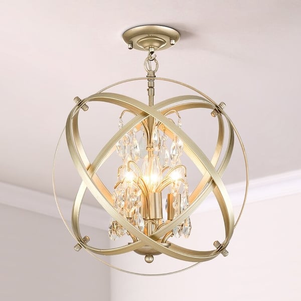 slide 2 of 8, Maxax 4 - Light 16.5'' Globe Semi Flush Mount - 16.5*16.5*20 16.5*16.5*20 - Gold