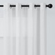 preview thumbnail 14 of 21, Chanasya Crosshatch Textured Semi-Sheer Kitchen Bedroom Grommet Window Curtain Panel (Set of 2) W52 x H63 Inches - White