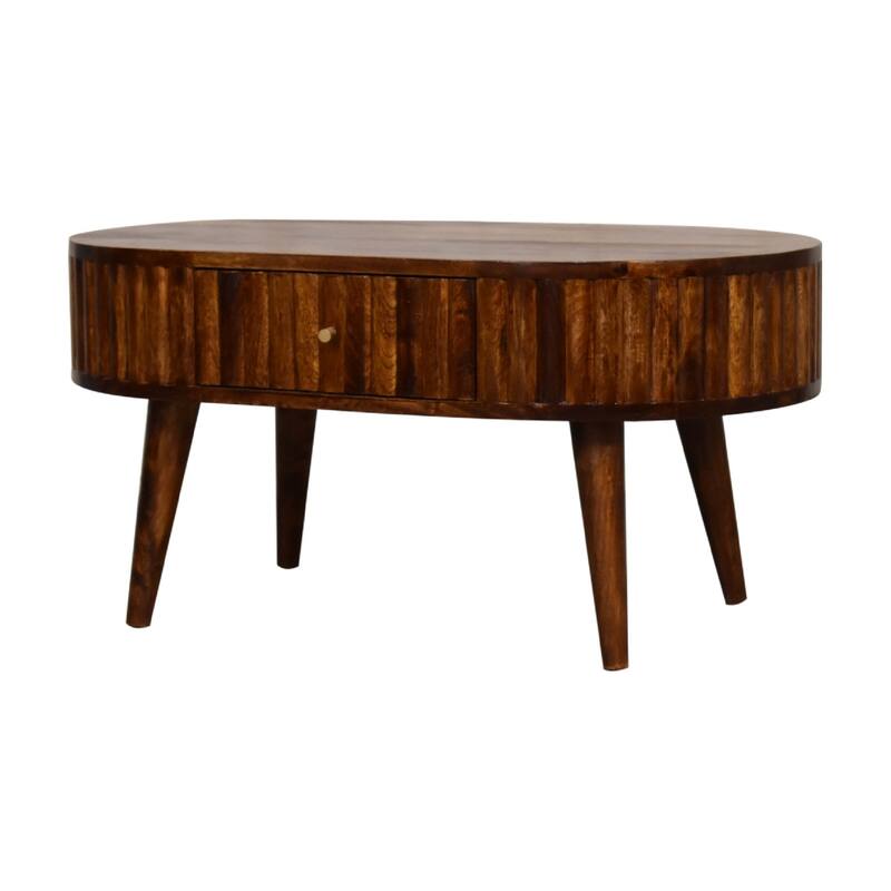 Artisan Furniture Chestnut Solid Wood Stripe Chestnut Coffee Table