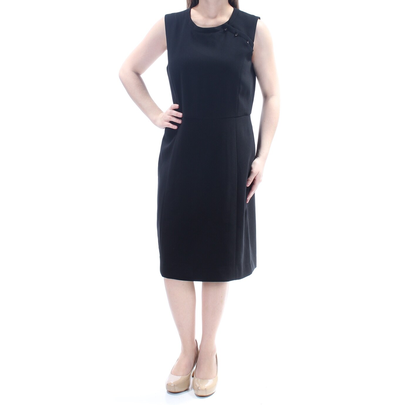 new look black work dress