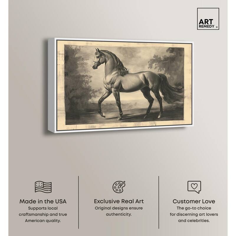 Sketch of a Stallion Canvas by Art Remedy