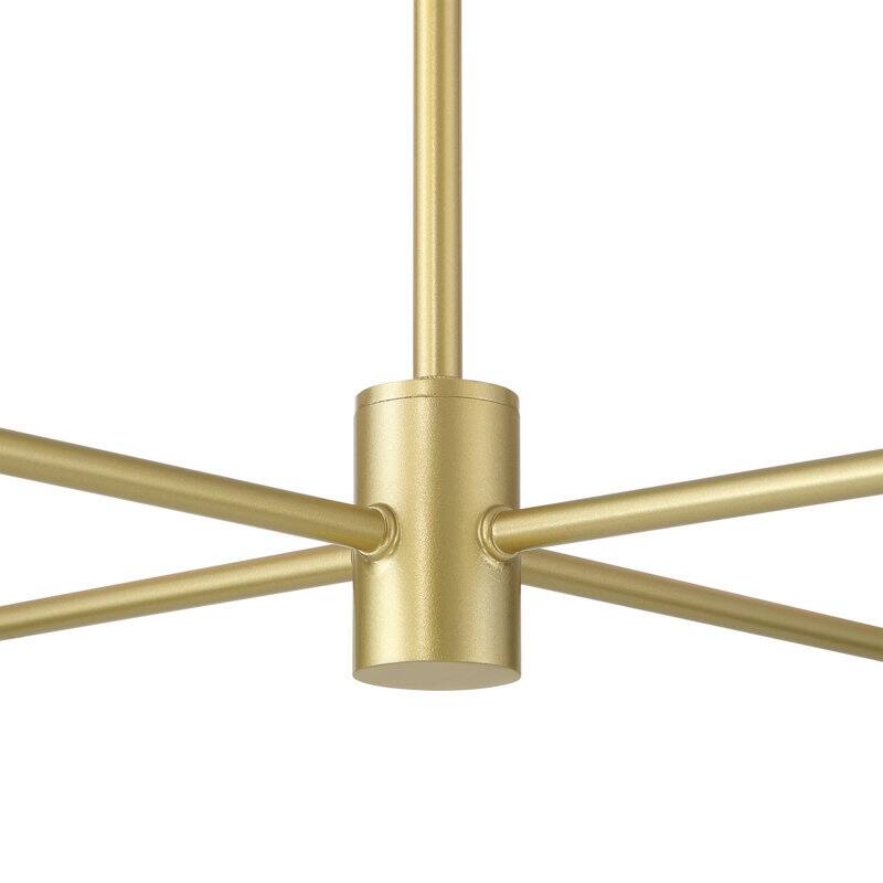 Acroma - 4 Light Gold Steel & Glass Dimmable Modern Linear Chandelier - N/A