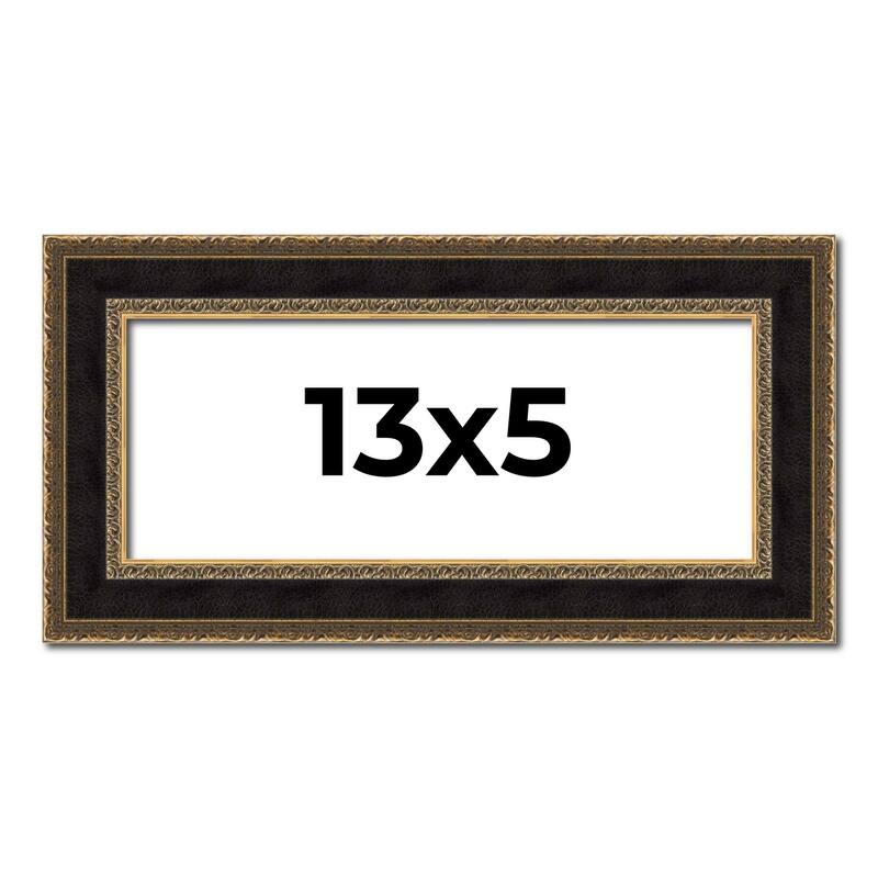 13x5 Frame Gold Antique Vintage Sold Wood Picture Frame | 1.75 Inch