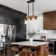 preview thumbnail 32 of 67, Farmhouse Linear Chandelier Rustic Wood Kitchen Island Lighting Dining Room Pendant Light Fixture with Seeded Glass Shade
