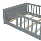 preview thumbnail 11 of 58, Sturdy Structure Floor Twin size Platform Bed with Built-in Book Storage Rack,Kids and Baby