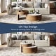 preview thumbnail 3 of 12, Lift-top Modern Nesting Coffee Table Set Of 2, White Sintered Stone Coffee Table Set