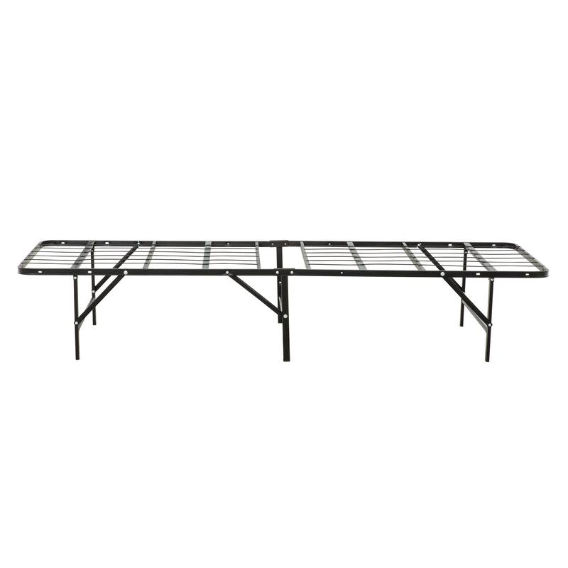 Metal Mattress Foundation Bed Base Frame, Black