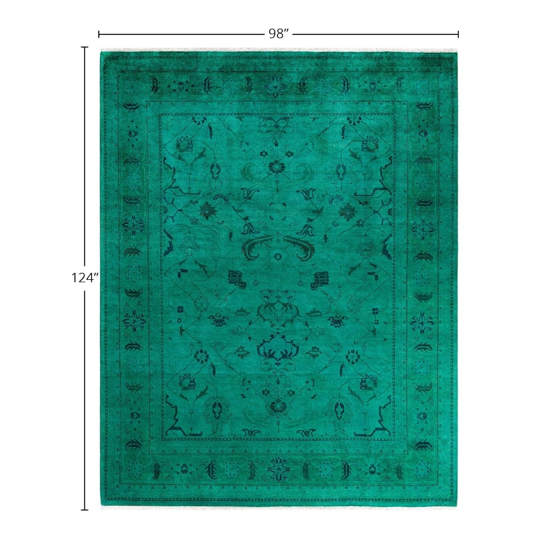 Contemporary Overdyed Wool Hand Knotted Area Rug - 8' 2" x 10' 4"
