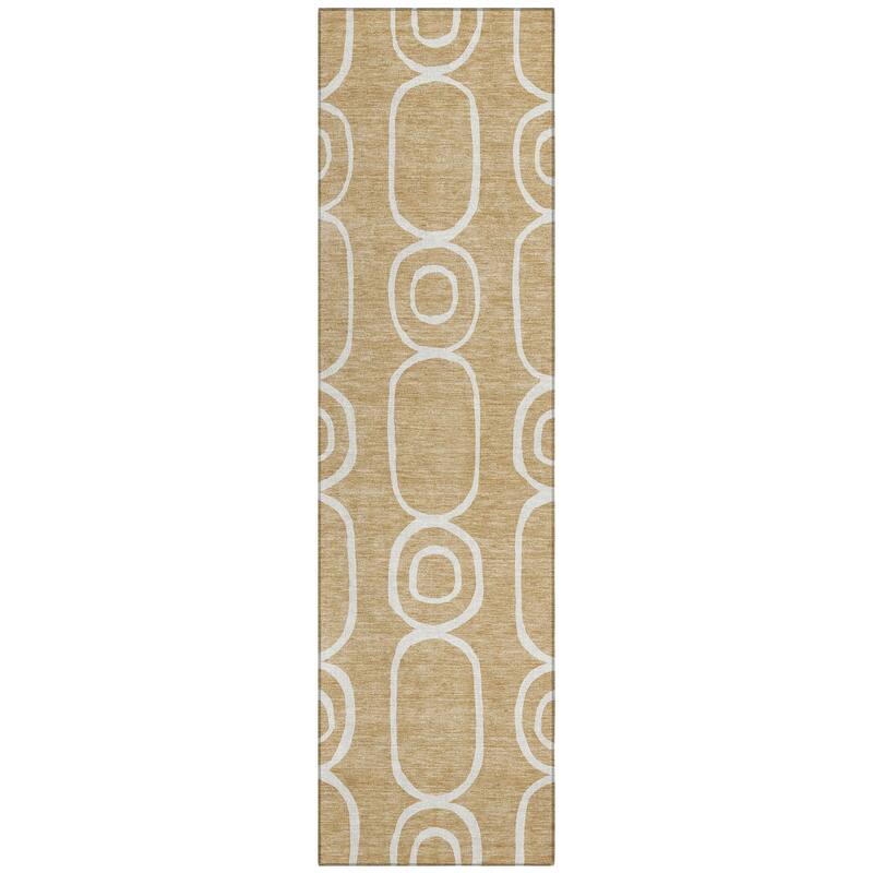 Machine Washable Indoor/ Outdoor Modern Vibe Chantille Rug
