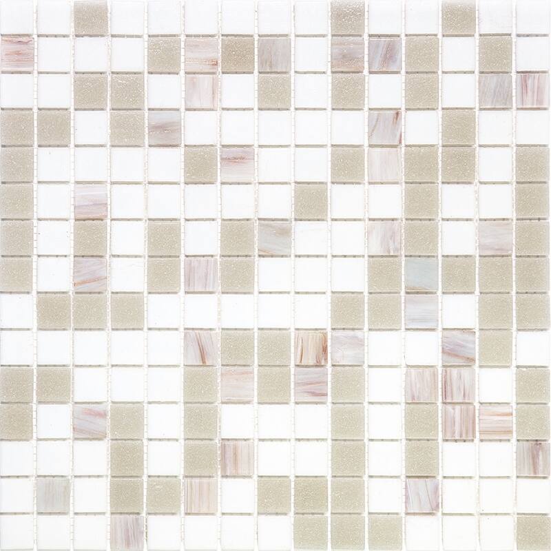 Apollo tile 12" x 12" Mingles Glossy White Gray Glass Tile (20 sq ft/case) - 20 Pack