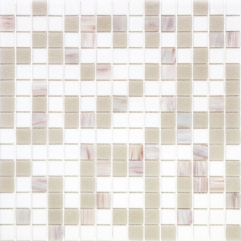 Apollo tile 12" x 12" Mingles Glossy White Gray Glass Tile (20 sq ft/case) - 20 Pack