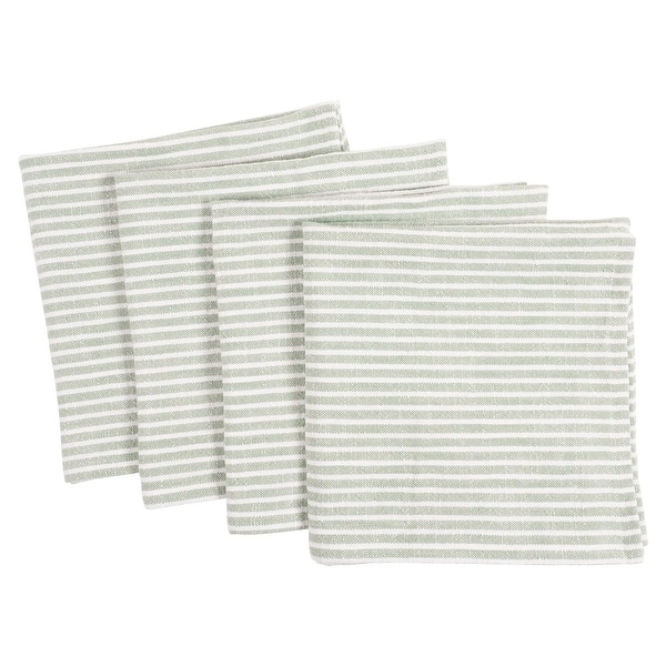 KAF Home Monaco Relaxed Casual Farmhouse Napkin, Set of 4 - 20 x 20 - Green