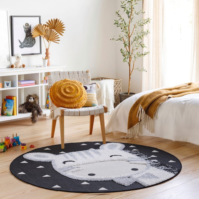 Livabliss Kayra Modern Indoor/Outdoor Area Rug - 5'3" x 5'3" Round