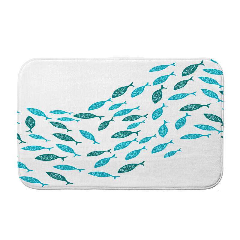 Escuela Bath Mat - 21 x 34 - Turquoise