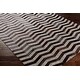 preview thumbnail 19 of 21, Swindon Handmade Herringbone Viscose & Hair-on-hide Area Rug