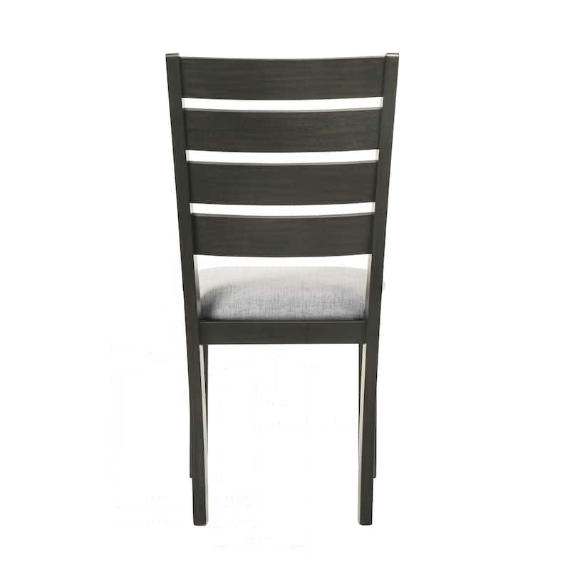 Stylish Set of 2 Dining Chairs for Elegant Kitchen and Dining Room Settings - Charcoal and Light Gray - Set of 2