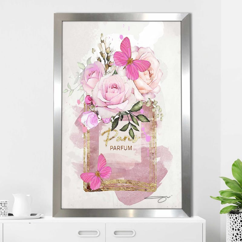 "Parfum, Flowers & Butterflies (Pink)" by Jodi Print on Acrylic
