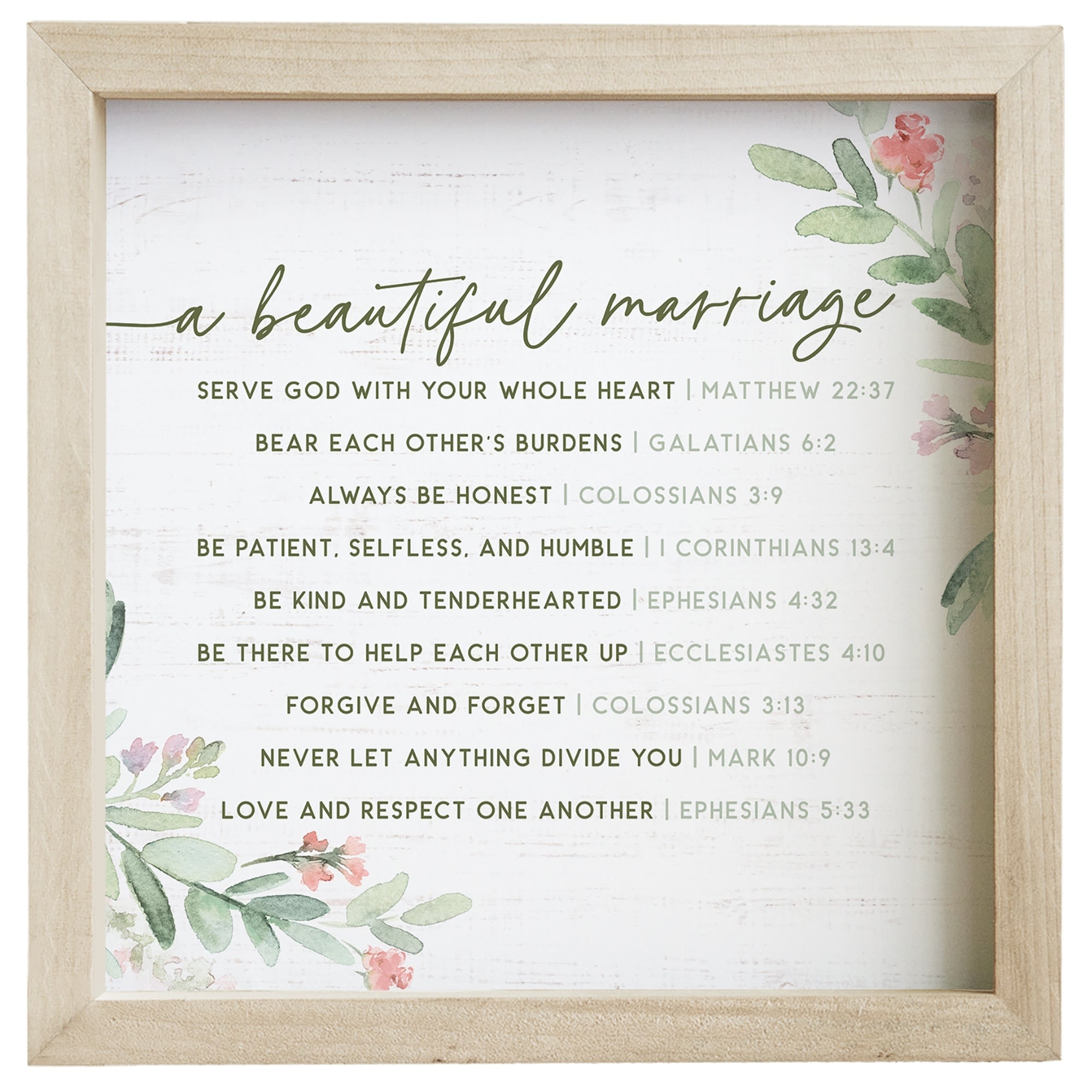 Sincere Surroundings Framed Art for Tabletop or Wall Décor Beautiful Marriage