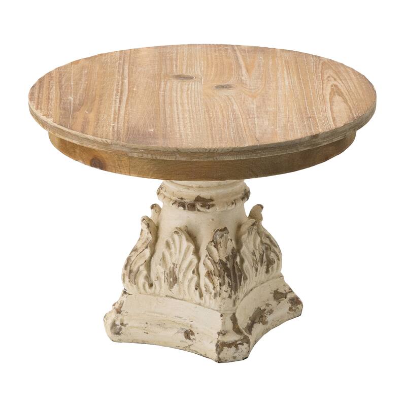 Wood Cake Plate with Magnesium Base