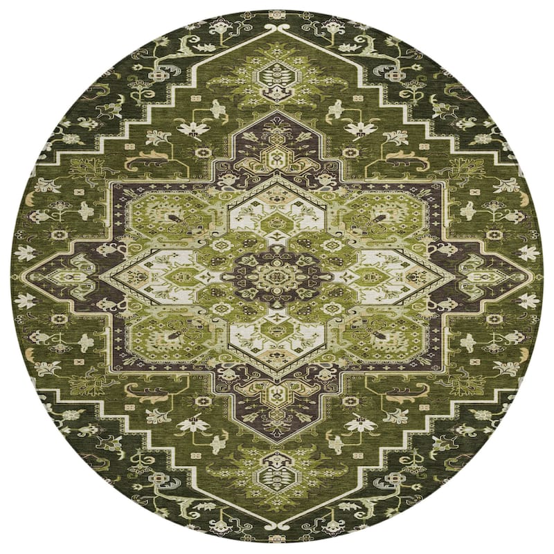 HomeRoots Oriental Traditional Rectangle Outdoor Rug