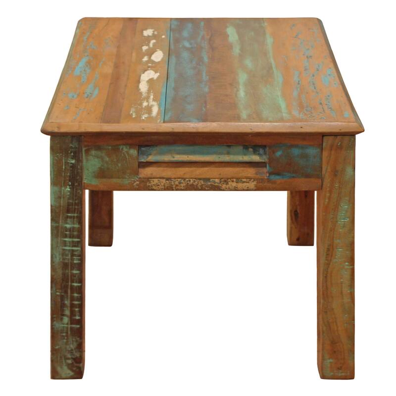 HomeRoots 24" Brown Solid Wood Square End Table With Drawer - 24.00 in. x 24.00 in. x 24.00 in.