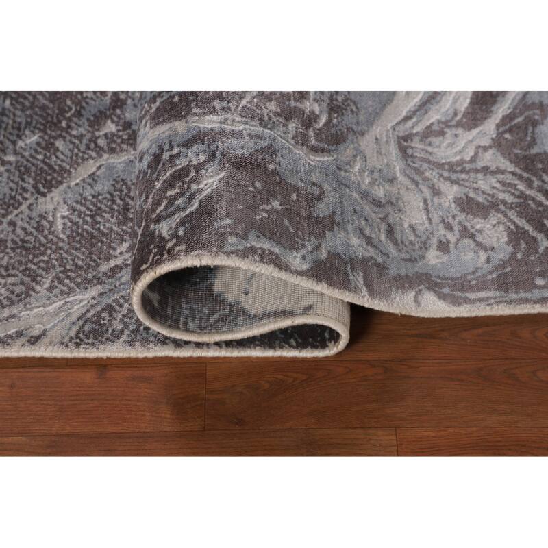 All-Over Modern Abstract Oriental Area Rug Hand-Knotted Wool Carpet - 5'4"x 7'4"