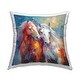 preview thumbnail 1 of 5, Stupell Abstract Brushed Horses Decorative Printed Throw Pillow Design by Irena Orlov