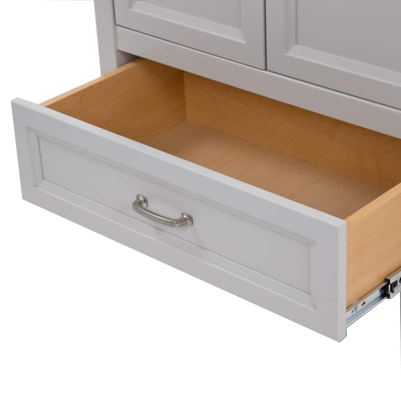 Spring Mill Cabinets Destan 30.5" Bathroom Vanity With 2-Door Cabinet, 1 Drawer, and White Sink Top
