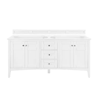 James Martin Vanities Palisades 72" Double Vanity, Bright White