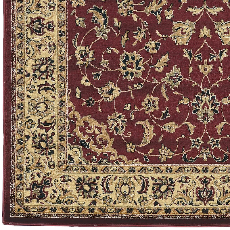 Admire Home Living Caroline Traditional Floral Sarouk Pattern Area Rug