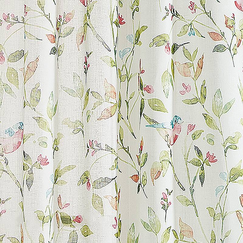 Martha Stewart Kensington Garden Print Poletop Curtain Panel Pair